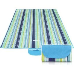 QERSTA Couverture De Pique-nique En Plein Air, Lavable En Machine, Imperméable(bleu-vert)