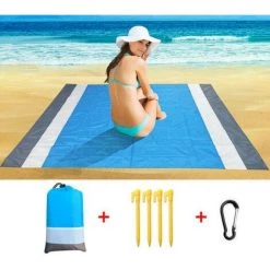 OSQI Couverture De Plage Sans Sable Imperméable à L'eau 210 X 200 Cm