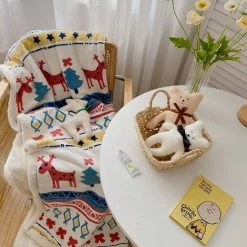 OSQI Couverture Plaid 100x150cm Double Face Hiver Doux Chaud Enfant Bleu -Plaid et couverture Soldes 65505319 3