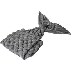 OSQI Plaid Tail Blanket, Couverture à Carreaux, Idées Cadeaux Personnalisées 190 X 90 Cm (Gris) -Plaid et couverture Soldes 65505347 4