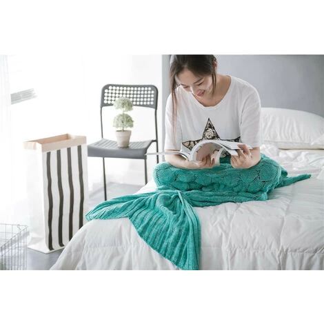 OSQI Plaid Tail Blanket, Couverture à Carreaux, Idées Cadeaux Personnalisées 190 X 90 Cm (Vert) 7 OSQI Plaid Tail Blanket, Couverture à Carreaux, Idées Cadeaux Personnalisées 190 X 90 Cm (Vert) – Image 5