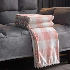 OSQI Couverture Polaire Avec Franges à Pompons, Plaid En Flanelle à Carreaux Buffalo Rouge Et Noir Pour Canapé-lit Adapté à Toutes Les Saisons (rose Et Blanc, 130 X 150 Cm) 10 OSQI Couverture Polaire Avec Franges à Pompons, Plaid En Flanelle à Carreaux Buffalo Rouge Et Noir Pour Canapé-lit Adapté à Toutes Les Saisons (rose Et Blanc, 130 X 150 Cm) -Plaid et couverture Soldes 65505595 4