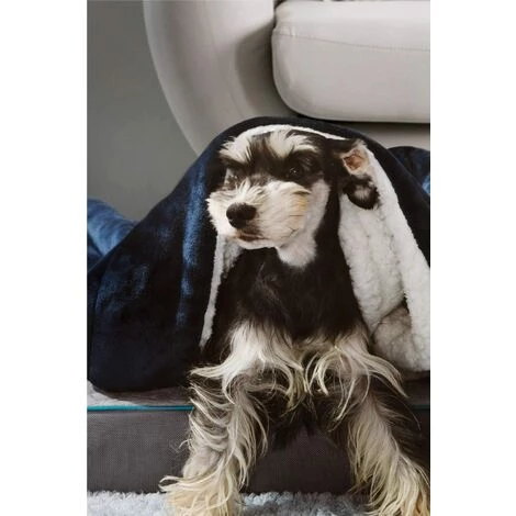 OSQI Plaid Canape Fleece Blanket, Navy Blue Canape Throw 150CMx200CM 5 OSQI Plaid Canape Fleece Blanket, Navy Blue Canape Throw 150CMx200CM – Image 3