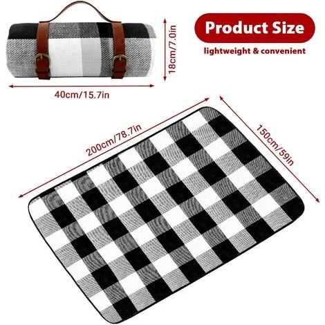 OSQI Couverture De Pique-nique, Tapis De Pique-nique, Couverture De Pique-nique 150X200CM, Couverture De Plage Anti-sable, Grand Tapis De Plage Imperméable Portable Pliable 4 OSQI Couverture De Pique-nique, Tapis De Pique-nique, Couverture De Pique-nique 150X200CM, Couverture De Plage Anti-sable, Grand Tapis De Plage Imperméable Portable Pliable – Image 2