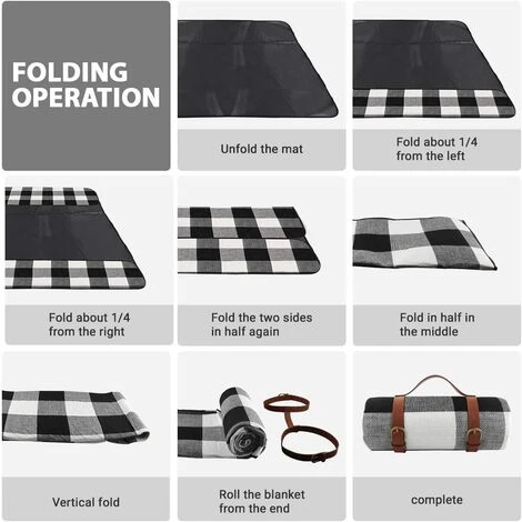 OSQI Couverture De Pique-nique, Tapis De Pique-nique, Couverture De Pique-nique 150X200CM, Couverture De Plage Anti-sable, Grand Tapis De Plage Imperméable Portable Pliable 6 OSQI Couverture De Pique-nique, Tapis De Pique-nique, Couverture De Pique-nique 150X200CM, Couverture De Plage Anti-sable, Grand Tapis De Plage Imperméable Portable Pliable – Image 4