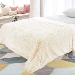 HELLO KITTY BAIN Couverture En Laine, Couverture Artificielle 160*200cm, Couverture Double Face En Peluche Chaude Super Douce (Blanc) -Plaid et couverture Soldes 65622748 3