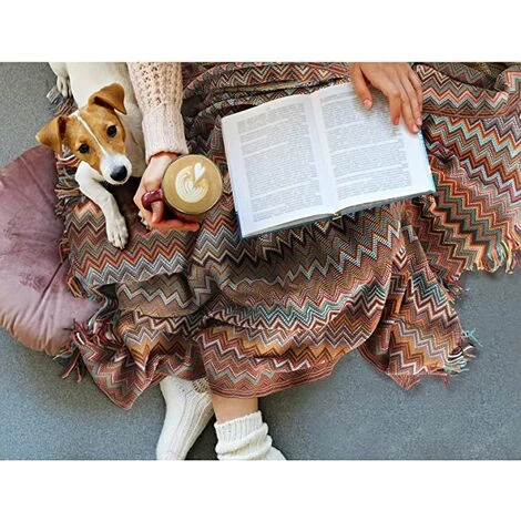 HELLO KITTY BAIN Couverture à Franges Bohème, Couverture De Canapé Tricotée De Salon 130 X 170 Cm (rouge) 6 HELLO KITTY BAIN Couverture à Franges Bohème, Couverture De Canapé Tricotée De Salon 130 X 170 Cm (rouge) – Image 4