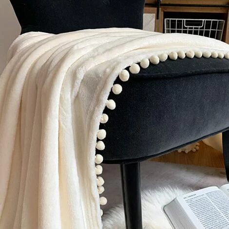 HELLO KITTY BAIN Couverture De Flanelle à Franges à Franges, Couverture De Canapé Douce Et Confortable, Couverture De Rembourrage En Flanelle De Velours Chaud, Blanc-blanc 5 HELLO KITTY BAIN Couverture De Flanelle à Franges à Franges, Couverture De Canapé Douce Et Confortable, Couverture De Rembourrage En Flanelle De Velours Chaud, Blanc-blanc – Image 3