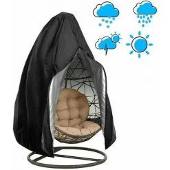 Ensoleillé Couverture De Fauteuil Oeuf Imperméable Housse De Fauteuil Oeuf Suspendu Exterieur Jardin Couverture De Chaise Suspendue Coupe-Vent Anti-UV