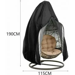 Ensoleillé Couverture De Fauteuil Oeuf Imperméable Housse De Fauteuil Oeuf Suspendu Exterieur Jardin Couverture De Chaise Suspendue Coupe-Vent Anti-UV -Plaid et couverture Soldes 65631799 4