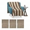 JARDIBRICODECO 4x Plaids Fausse Fourrure En Brun -Plaid et couverture Soldes 65712041 1