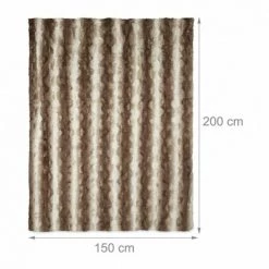 JARDIBRICODECO 4x Plaids Fausse Fourrure En Brun -Plaid et couverture Soldes 65712041 4