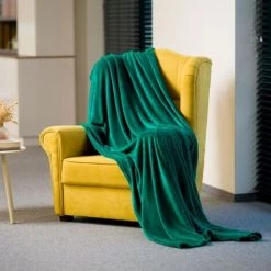 JARDIBRICODECO Couverture En Molleton 150x200 Cm TEESA - Green 9 JARDIBRICODECO Couverture En Molleton 150x200 Cm TEESA - Green -Plaid et couverture Soldes 65716322 4