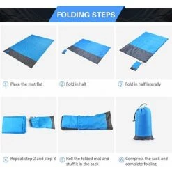 LIFCAUSAL Couverture De Plage Imperméable Extérieur Portable Pique-nique Tapis Camping Tapis De Sol Matelas -Plaid et couverture Soldes 65755894 5