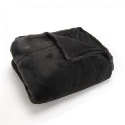 Amadeus - Plaid Luxe Noir 130 X 170 Cm - Noir