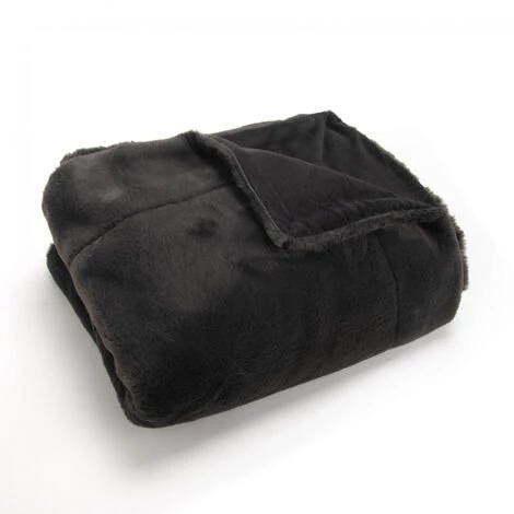 Amadeus - Plaid Luxe Noir 130 X 170 Cm - Noir 3 Amadeus - Plaid Luxe Noir 130 X 170 Cm - Noir