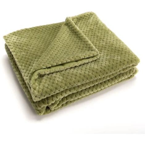 Amadeus - Plaid Damier Mousse 30X170 Cm - Vert 3 Amadeus - Plaid Damier Mousse 30X170 Cm - Vert