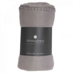 EASY Plaid Polaire Gris 125x150, Gris Clair -Plaid et couverture Soldes 65775951 2