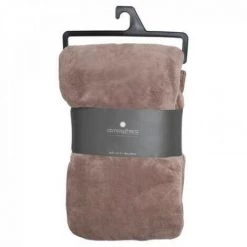 EASY Plaid Microfibre Taupe 180x230, Taupe -Plaid et couverture Soldes 65776118 2