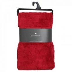EASY Plaid Microfibre Rouge 180x230, Rouge -Plaid et couverture Soldes 65776210 2