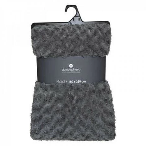 EASY Plaid Four Bouclee Ard 180x230, Gris Ardoise 4 EASY Plaid Four Bouclee Ard 180x230, Gris Ardoise – Image 2