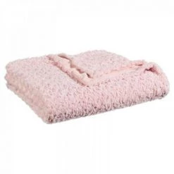 EASY Plaid Four Bouclee Rose180x230, Rose Clair