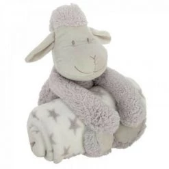 EASY Plaid + Peluche Gris Clair, 2-fois Assorti, Gris C