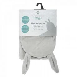 EASY Plaid Oreilles 100x100 Gris, Gris 6 EASY Plaid Oreilles 100x100 Gris, Gris -Plaid et couverture Soldes 65778992 2