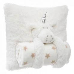 EASY Coussin + Plaid Licorne, Beige