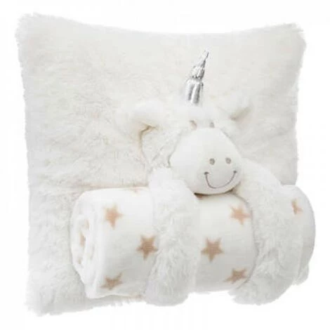 EASY Coussin + Plaid Licorne, Beige 3 EASY Coussin + Plaid Licorne, Beige