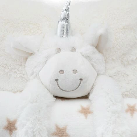 EASY Coussin + Plaid Licorne, Beige 5 EASY Coussin + Plaid Licorne, Beige – Image 3
