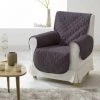 LC Protège De Fauteuil Matelassé, Anthracite 165 X 17 -Plaid et couverture Soldes 65781921 1