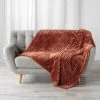 LC Couverture, Rose, 180 X 220 Cm, Flanelle Jacquard -Plaid et couverture Soldes 65782269 1