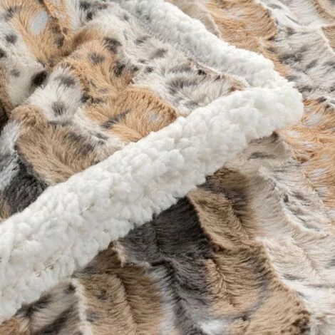 LC Couverture, Naturel, 125 X 150 Cm, Imitation Fourr 4 LC Couverture, Naturel, 125 X 150 Cm, Imitation Fourr – Image 2