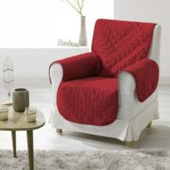 LC Protège De Fauteuil Matelassé, Rouge 165 X 179 Cm,