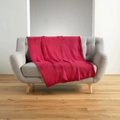 LC Couverture, Framboise, 125x150x0.5, Coral Imprimé