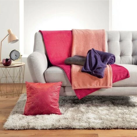 LC Couverture, Framboise, 125x150x0.5, Coral Imprimé 5 LC Couverture, Framboise, 125x150x0.5, Coral Imprimé – Image 3