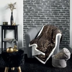 LC Couverture, Naturel, 150x125x0.5, Imit. Fourrure M -Plaid et couverture Soldes 65782701 3