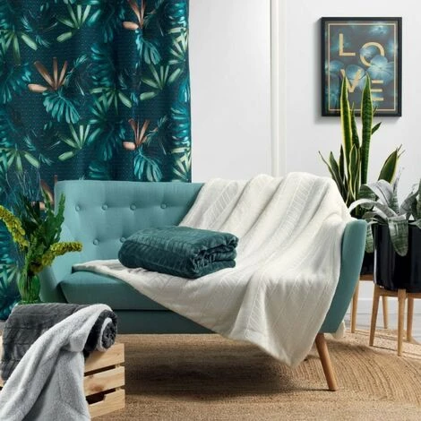 LC Couverture, Naturel, 150x125x0.5, Flanelle Jacquar 5 LC Couverture, Naturel, 150x125x0.5, Flanelle Jacquar – Image 3