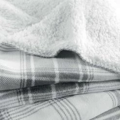 LC Couverture, Gris, 150x125x0.5, Flanelle Imprimée/s