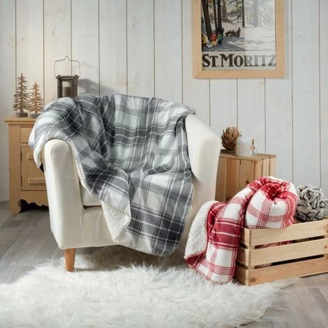 LC Couverture, Gris, 150x125x0.5, Flanelle Imprimée/s 4 LC Couverture, Gris, 150x125x0.5, Flanelle Imprimée/s – Image 2