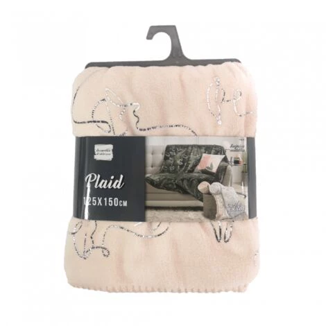 LC Couverture, Rose/argent, 125 X 150 Cm, Flanelle Im 5 LC Couverture, Rose/argent, 125 X 150 Cm, Flanelle Im – Image 3