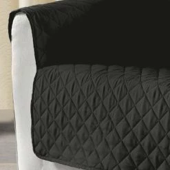 LC Protège De Fauteuil Matelassé, Noir 165 X 179 Cm, -Plaid et couverture Soldes 65782938 2