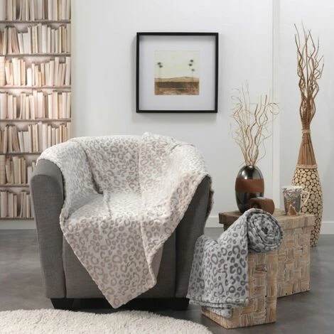 LC Couverture, Naturel, 150x125x0.5, Flanelle Jacquar 5 LC Couverture, Naturel, 150x125x0.5, Flanelle Jacquar – Image 3