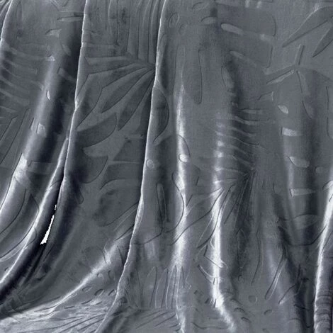 LC Couverture, Anthracite, 125x150x0.5, Flanelle Reli 4 LC Couverture, Anthracite, 125x150x0.5, Flanelle Reli – Image 2