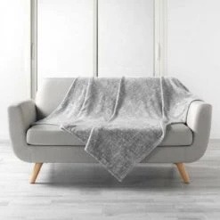 LC Couverture, Gris, 150x125x0.5, Flanelle Imprimée,