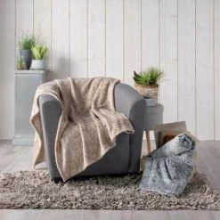 LC Couverture, Gris, 150x125x0.5, Flanelle Imprimée, 7 LC Couverture, Gris, 150x125x0.5, Flanelle Imprimée, -Plaid et couverture Soldes 65782984 3