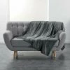 LC Couverture, Gris, 220x180x0.5, Flanelle Unie, Flan -Plaid et couverture Soldes 65783014 1
