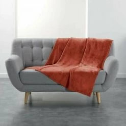 LC Couverture, Terracotta, 125 X 150 Cm, Flanelle Uni