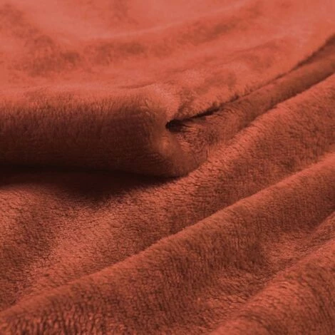 LC Couverture, Terracotta, 125 X 150 Cm, Flanelle Uni 4 LC Couverture, Terracotta, 125 X 150 Cm, Flanelle Uni – Image 2